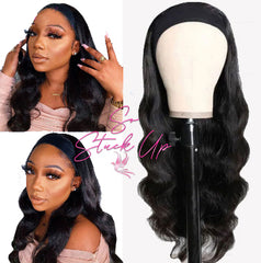 So Stuck Up Body Wave Headband Wig Hair Glueless Remy Human Hair Wigs Brazilian None Lace Frontal Headband Wigs For Black Women