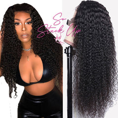 So Stuck Up Curly Wig Lace Front Human Hair Wigs Pre Plucked 360 Lace Frontal Wig 180 200 Density Brazilian Curly Lace Front Wig