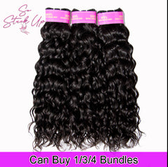 So Stuck Up Hair Water Wave Bundles 8-26 Inch Brazilian Hair Weave Bundles 1/3/4 Pcs Natural Black Remy Human Hair Extensions