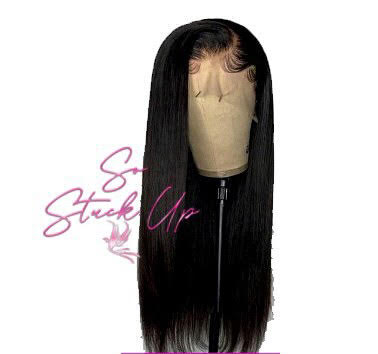 So Stuck Up Hair Straight Lace Front Human Hair Wigs For Women Pre Plucked 360 Lace Frontal Wig 200 Density Straight 28 30 Inch Wigs